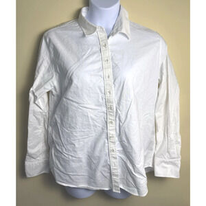 The Shirt Rochelle Behrens 2XL white oxford cloth Preppy Designer Classic